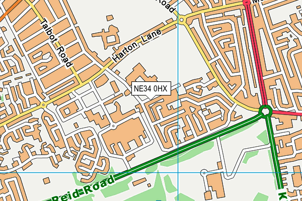 NE34 0HX map - OS VectorMap District (Ordnance Survey) NE34 0HX map - OS VectorMap District (Ordnance Survey)