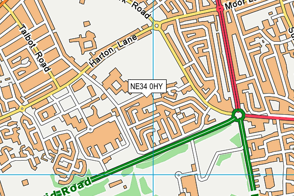 NE34 0HY map - OS VectorMap District (Ordnance Survey) NE34 0HY map - OS VectorMap District (Ordnance Survey)