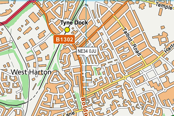 NE34 0JU map - OS VectorMap District (Ordnance Survey) NE34 0JU map - OS VectorMap District (Ordnance Survey)