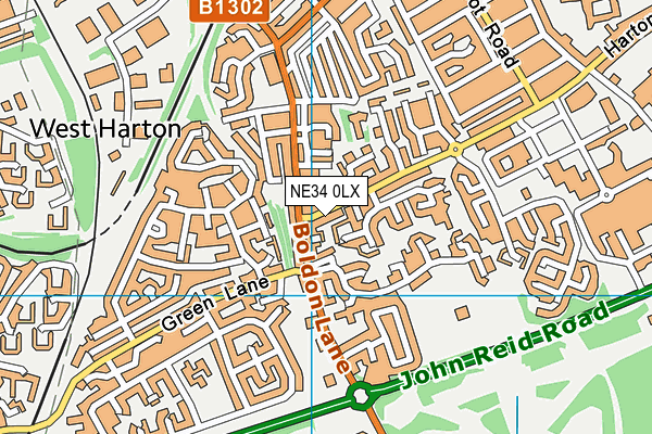 NE34 0LX map - OS VectorMap District (Ordnance Survey) NE34 0LX map - OS VectorMap District (Ordnance Survey)