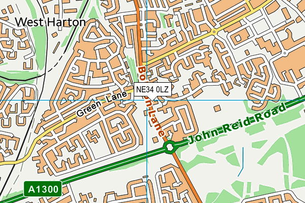 NE34 0LZ map - OS VectorMap District (Ordnance Survey) NE34 0LZ map - OS VectorMap District (Ordnance Survey)