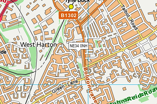 NE34 0NH map - OS VectorMap District (Ordnance Survey) NE34 0NH map - OS VectorMap District (Ordnance Survey)