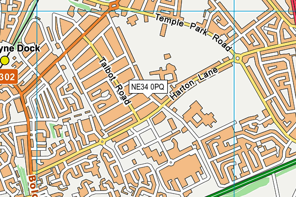 NE34 0PQ map - OS VectorMap District (Ordnance Survey) NE34 0PQ map - OS VectorMap District (Ordnance Survey)