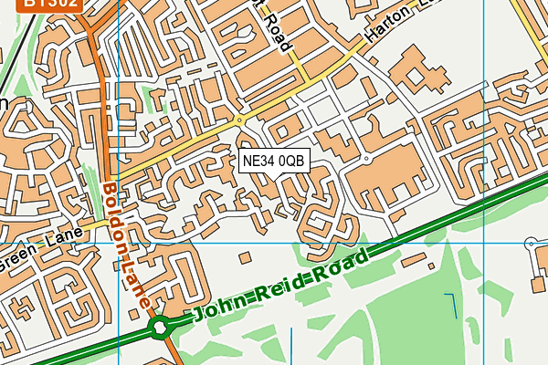 NE34 0QB map - OS VectorMap District (Ordnance Survey) NE34 0QB map - OS VectorMap District (Ordnance Survey)