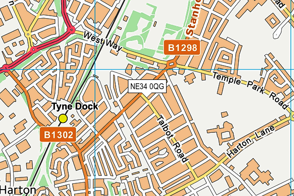 NE34 0QG map - OS VectorMap District (Ordnance Survey) NE34 0QG map - OS VectorMap District (Ordnance Survey)
