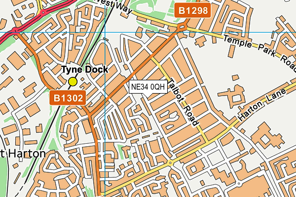 NE34 0QH map - OS VectorMap District (Ordnance Survey) NE34 0QH map - OS VectorMap District (Ordnance Survey)