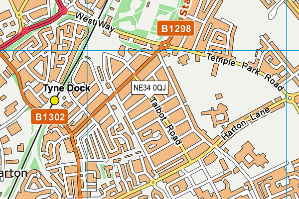 NE34 0QJ map - OS VectorMap District (Ordnance Survey) NE34 0QJ map - OS VectorMap District (Ordnance Survey)