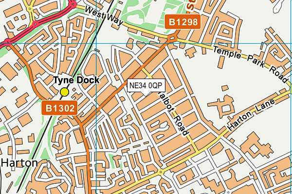 NE34 0QP map - OS VectorMap District (Ordnance Survey) NE34 0QP map - OS VectorMap District (Ordnance Survey)