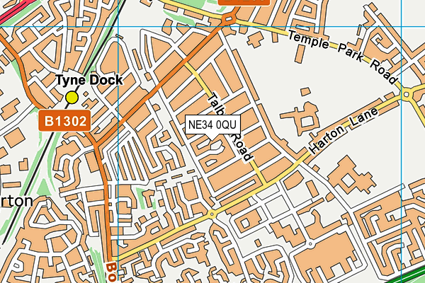 NE34 0QU map - OS VectorMap District (Ordnance Survey) NE34 0QU map - OS VectorMap District (Ordnance Survey)