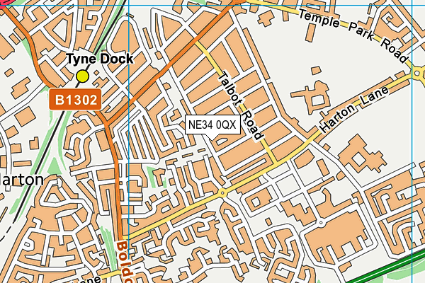 NE34 0QX map - OS VectorMap District (Ordnance Survey) NE34 0QX map - OS VectorMap District (Ordnance Survey)
