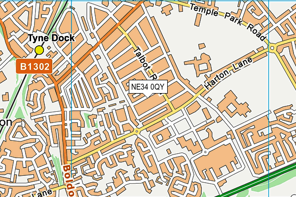 NE34 0QY map - OS VectorMap District (Ordnance Survey) NE34 0QY map - OS VectorMap District (Ordnance Survey)