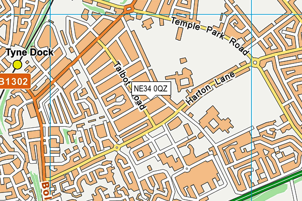 NE34 0QZ map - OS VectorMap District (Ordnance Survey) NE34 0QZ map - OS VectorMap District (Ordnance Survey)