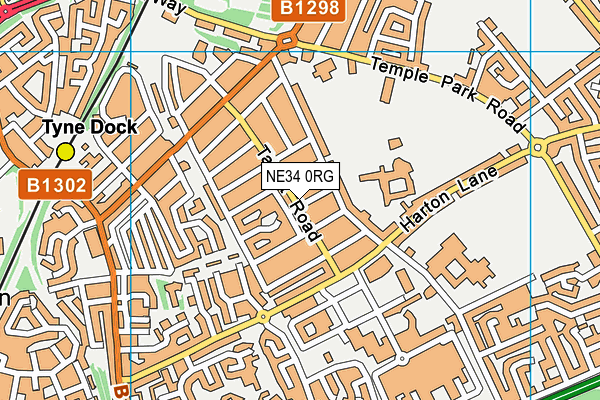 NE34 0RG map - OS VectorMap District (Ordnance Survey) NE34 0RG map - OS VectorMap District (Ordnance Survey)
