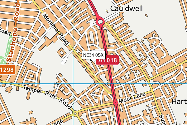 NE34 0SX map - OS VectorMap District (Ordnance Survey) NE34 0SX map - OS VectorMap District (Ordnance Survey)