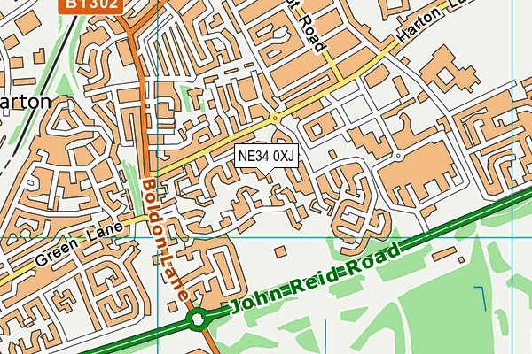 NE34 0XJ map - OS VectorMap District (Ordnance Survey) NE34 0XJ map - OS VectorMap District (Ordnance Survey)