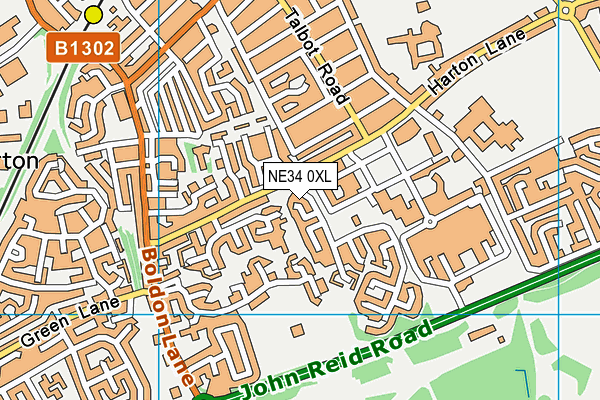 NE34 0XL map - OS VectorMap District (Ordnance Survey) NE34 0XL map - OS VectorMap District (Ordnance Survey)