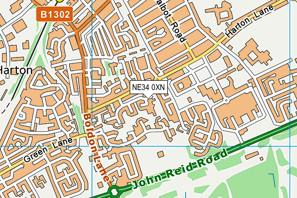 NE34 0XN map - OS VectorMap District (Ordnance Survey) NE34 0XN map - OS VectorMap District (Ordnance Survey)