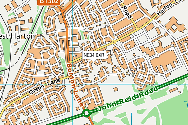 NE34 0XR map - OS VectorMap District (Ordnance Survey) NE34 0XR map - OS VectorMap District (Ordnance Survey)