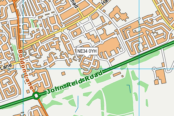 NE34 0YH map - OS VectorMap District (Ordnance Survey) NE34 0YH map - OS VectorMap District (Ordnance Survey)