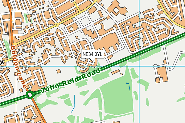 NE34 0YL map - OS VectorMap District (Ordnance Survey) NE34 0YL map - OS VectorMap District (Ordnance Survey)