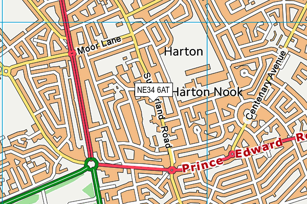 NE34 6AT map - OS VectorMap District (Ordnance Survey) NE34 6AT map - OS VectorMap District (Ordnance Survey)