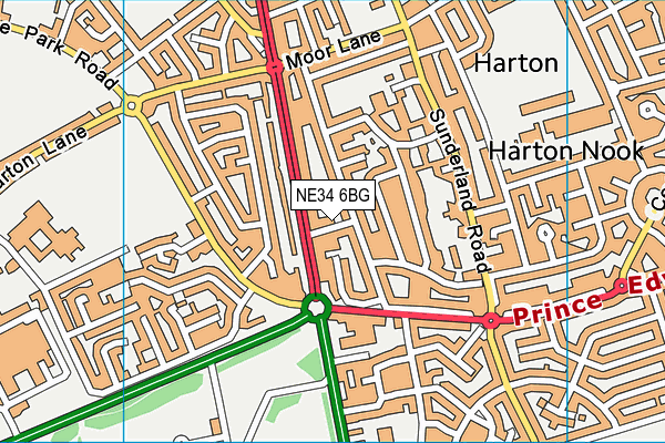NE34 6BG map - OS VectorMap District (Ordnance Survey) NE34 6BG map - OS VectorMap District (Ordnance Survey)