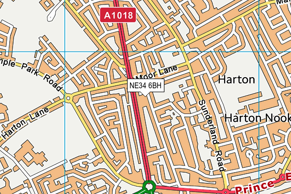 NE34 6BH map - OS VectorMap District (Ordnance Survey) NE34 6BH map - OS VectorMap District (Ordnance Survey)