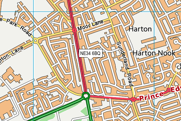 NE34 6BQ map - OS VectorMap District (Ordnance Survey)
