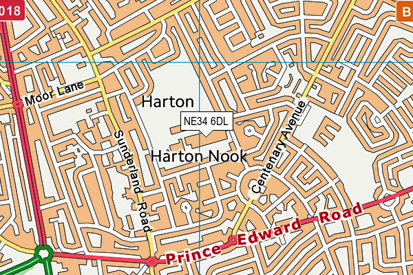 NE34 6DL map - OS VectorMap District (Ordnance Survey) NE34 6DL map - OS VectorMap District (Ordnance Survey)