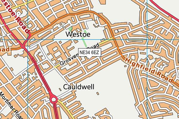 NE34 6EZ map - OS VectorMap District (Ordnance Survey) NE34 6EZ map - OS VectorMap District (Ordnance Survey)