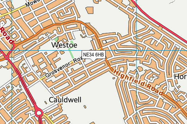 NE34 6HB map - OS VectorMap District (Ordnance Survey) NE34 6HB map - OS VectorMap District (Ordnance Survey)