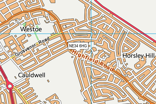 NE34 6HG map - OS VectorMap District (Ordnance Survey) NE34 6HG map - OS VectorMap District (Ordnance Survey)