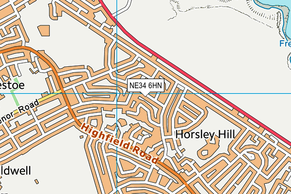 NE34 6HN map - OS VectorMap District (Ordnance Survey)