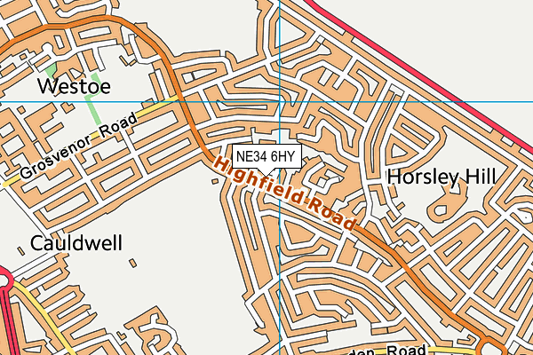 NE34 6HY map - OS VectorMap District (Ordnance Survey) NE34 6HY map - OS VectorMap District (Ordnance Survey)