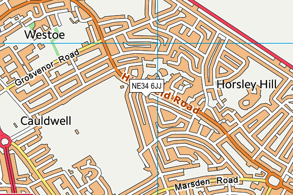 NE34 6JJ map - OS VectorMap District (Ordnance Survey) NE34 6JJ map - OS VectorMap District (Ordnance Survey)