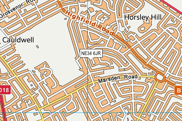 NE34 6JR map - OS VectorMap District (Ordnance Survey) NE34 6JR map - OS VectorMap District (Ordnance Survey)