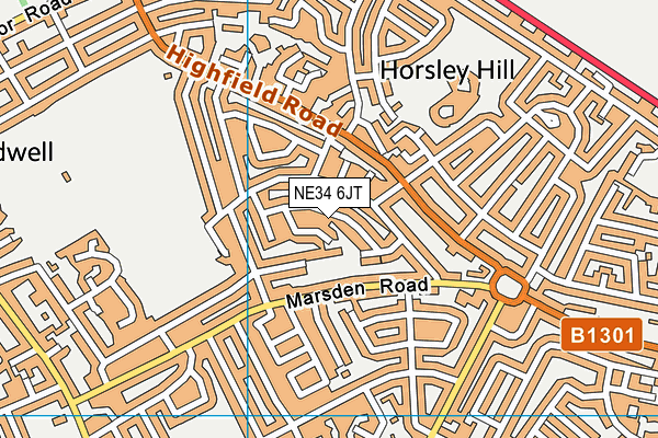 NE34 6JT map - OS VectorMap District (Ordnance Survey) NE34 6JT map - OS VectorMap District (Ordnance Survey)