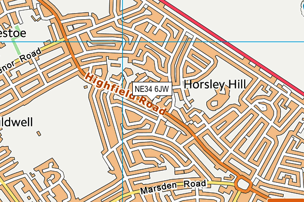 NE34 6JW map - OS VectorMap District (Ordnance Survey) NE34 6JW map - OS VectorMap District (Ordnance Survey)