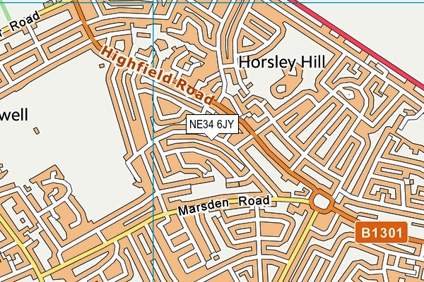 NE34 6JY map - OS VectorMap District (Ordnance Survey) NE34 6JY map - OS VectorMap District (Ordnance Survey)