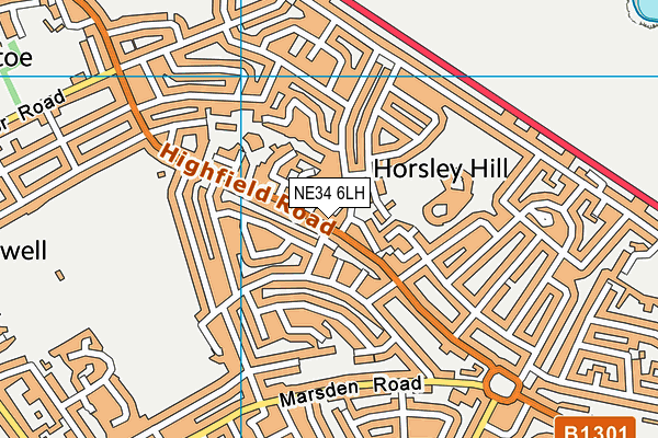 NE34 6LH map - OS VectorMap District (Ordnance Survey) NE34 6LH map - OS VectorMap District (Ordnance Survey)