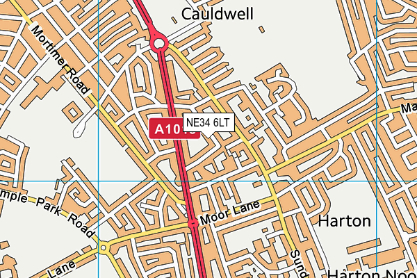 NE34 6LT map - OS VectorMap District (Ordnance Survey) NE34 6LT map - OS VectorMap District (Ordnance Survey)
