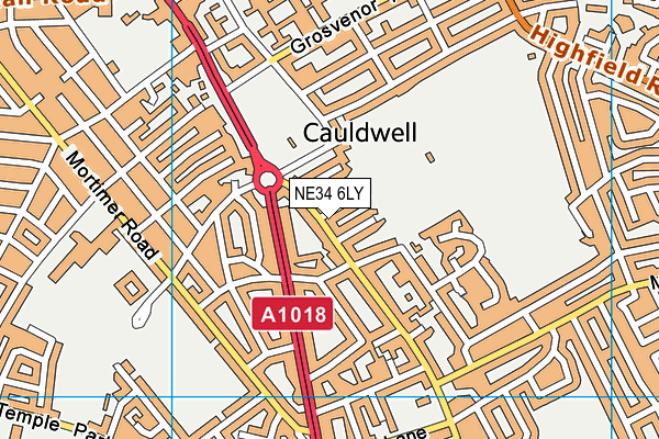 NE34 6LY map - OS VectorMap District (Ordnance Survey) NE34 6LY map - OS VectorMap District (Ordnance Survey)