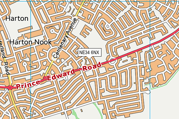 NE34 6NX map - OS VectorMap District (Ordnance Survey) NE34 6NX map - OS VectorMap District (Ordnance Survey)