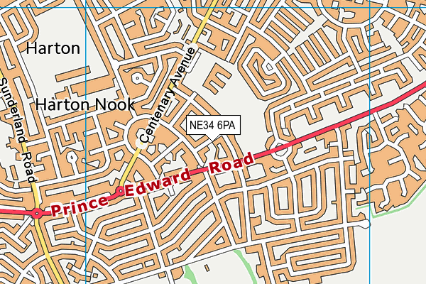 NE34 6PA map - OS VectorMap District (Ordnance Survey) NE34 6PA map - OS VectorMap District (Ordnance Survey)