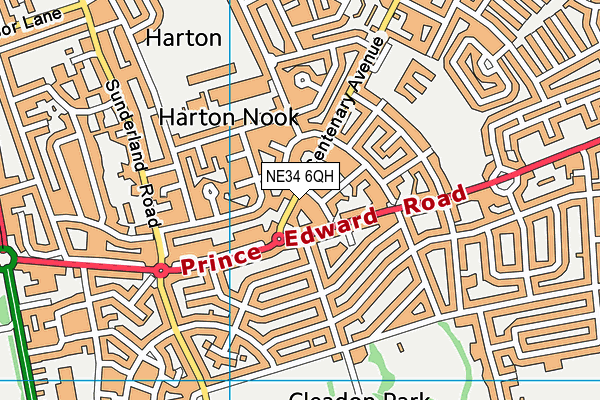 NE34 6QH map - OS VectorMap District (Ordnance Survey) NE34 6QH map - OS VectorMap District (Ordnance Survey)