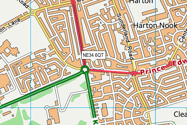 NE34 6QT map - OS VectorMap District (Ordnance Survey) NE34 6QT map - OS VectorMap District (Ordnance Survey)
