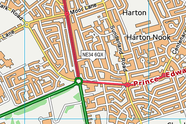 NE34 6QX map - OS VectorMap District (Ordnance Survey) NE34 6QX map - OS VectorMap District (Ordnance Survey)