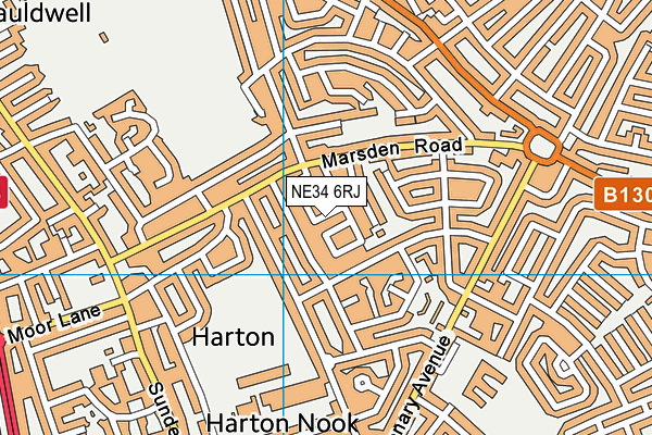 NE34 6RJ map - OS VectorMap District (Ordnance Survey) NE34 6RJ map - OS VectorMap District (Ordnance Survey)
