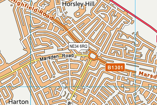 NE34 6RQ map - OS VectorMap District (Ordnance Survey)