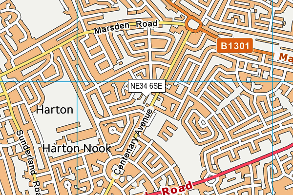 NE34 6SE map - OS VectorMap District (Ordnance Survey) NE34 6SE map - OS VectorMap District (Ordnance Survey)
